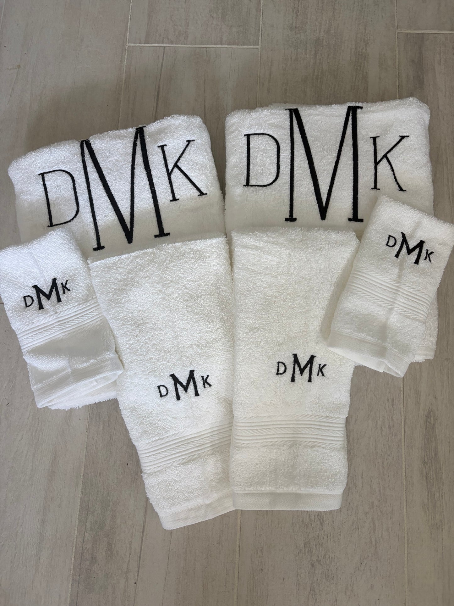 6 piece custom towel set