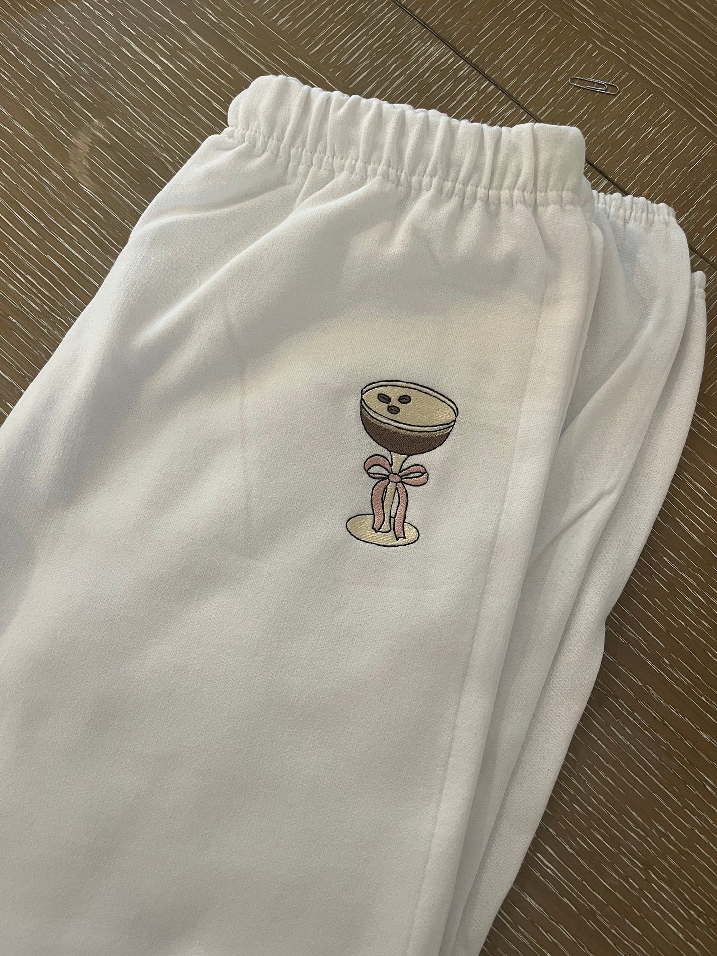 Espresso martini bow sweatpants