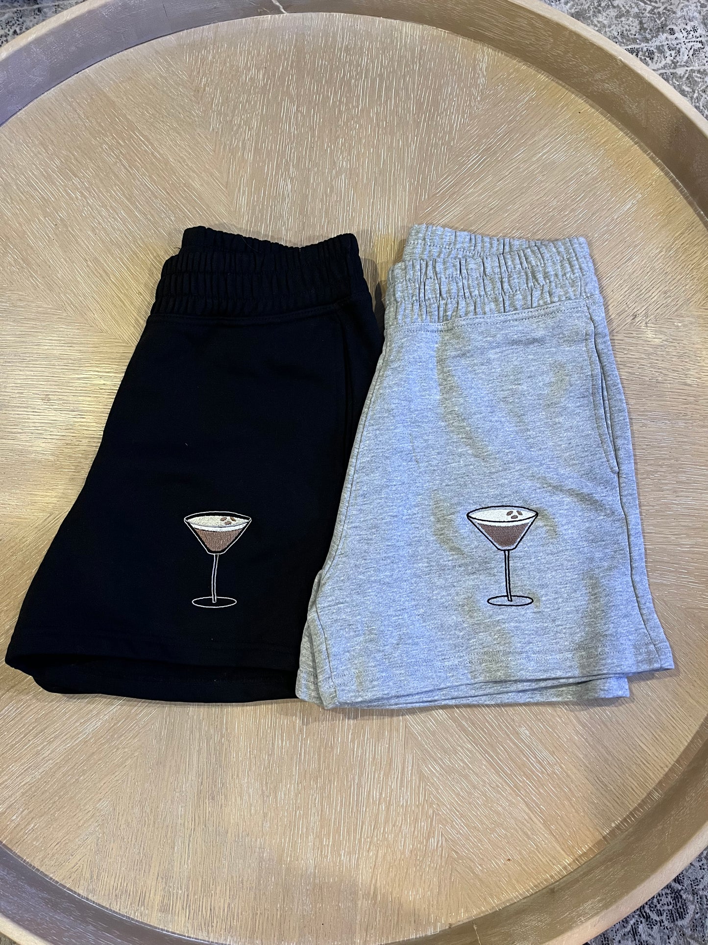 Espresso martini embroidered shorts