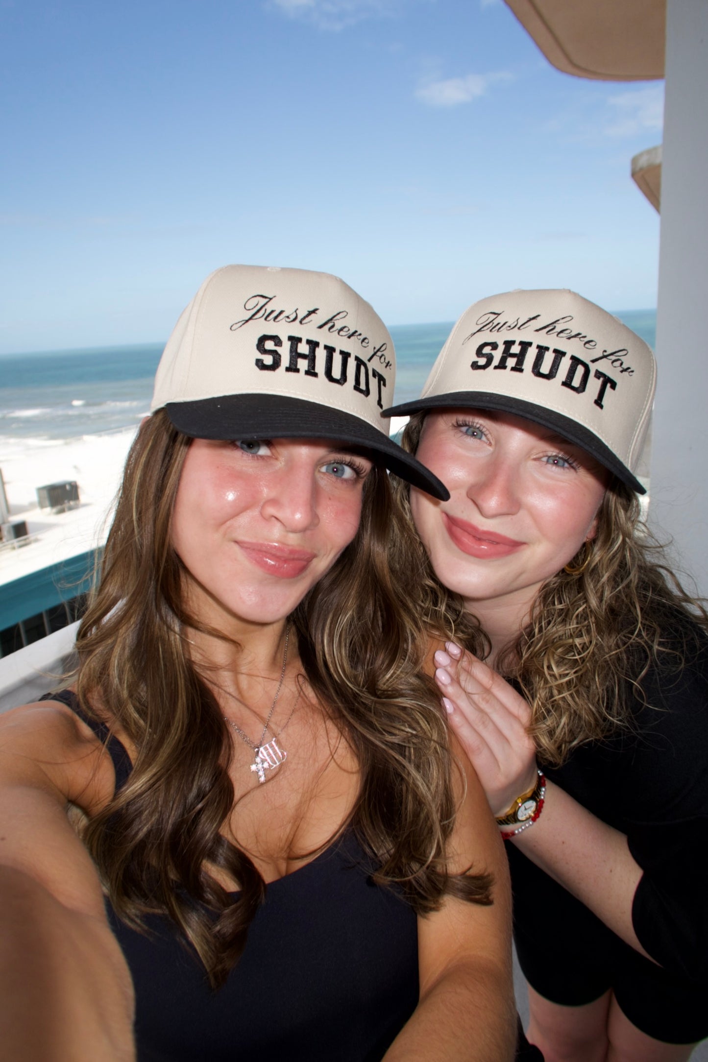 Just here for (text) trucker hat