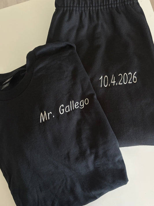 Groom embroidered set
