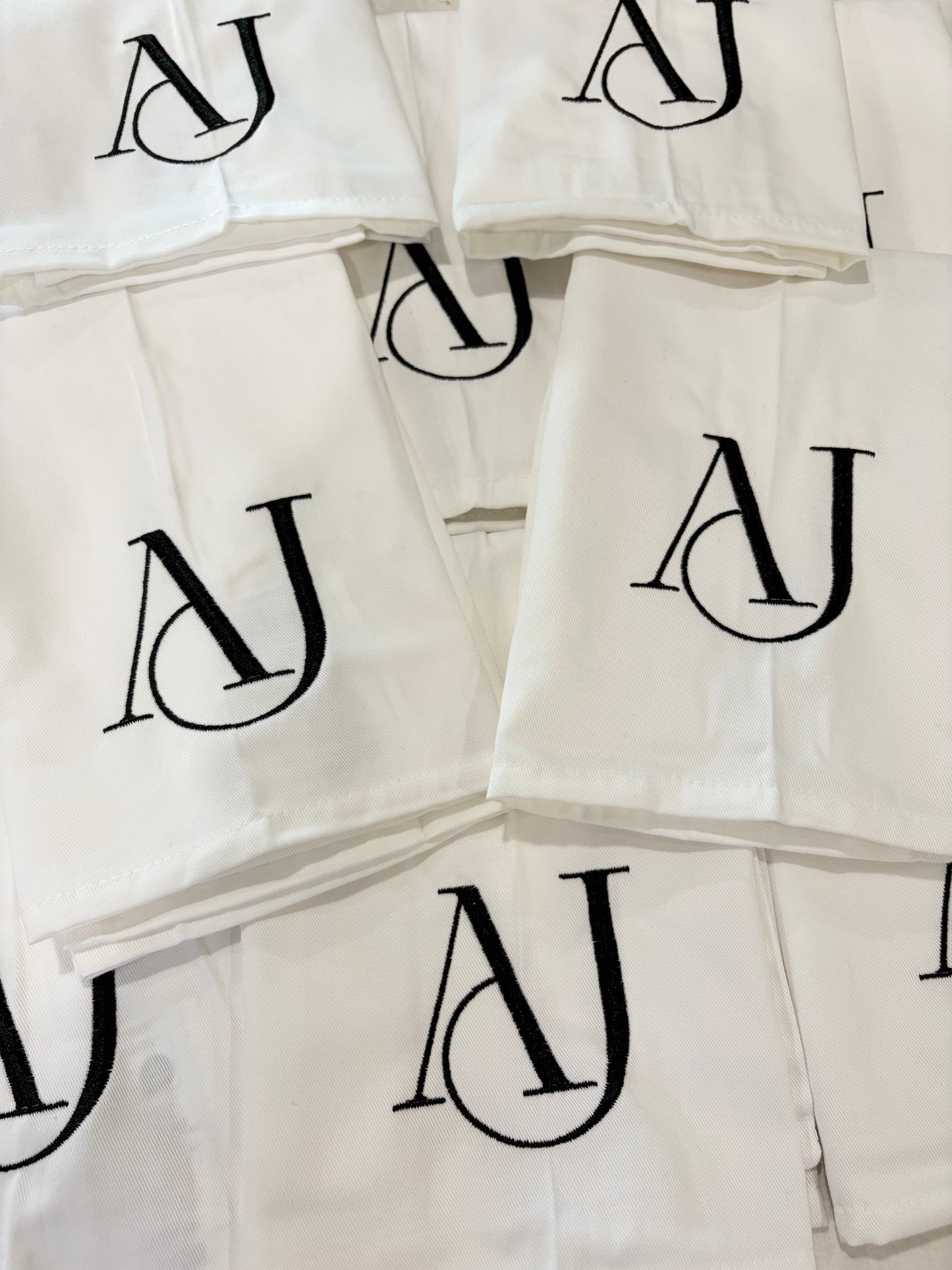 12 PACK embroidered cloth napkins