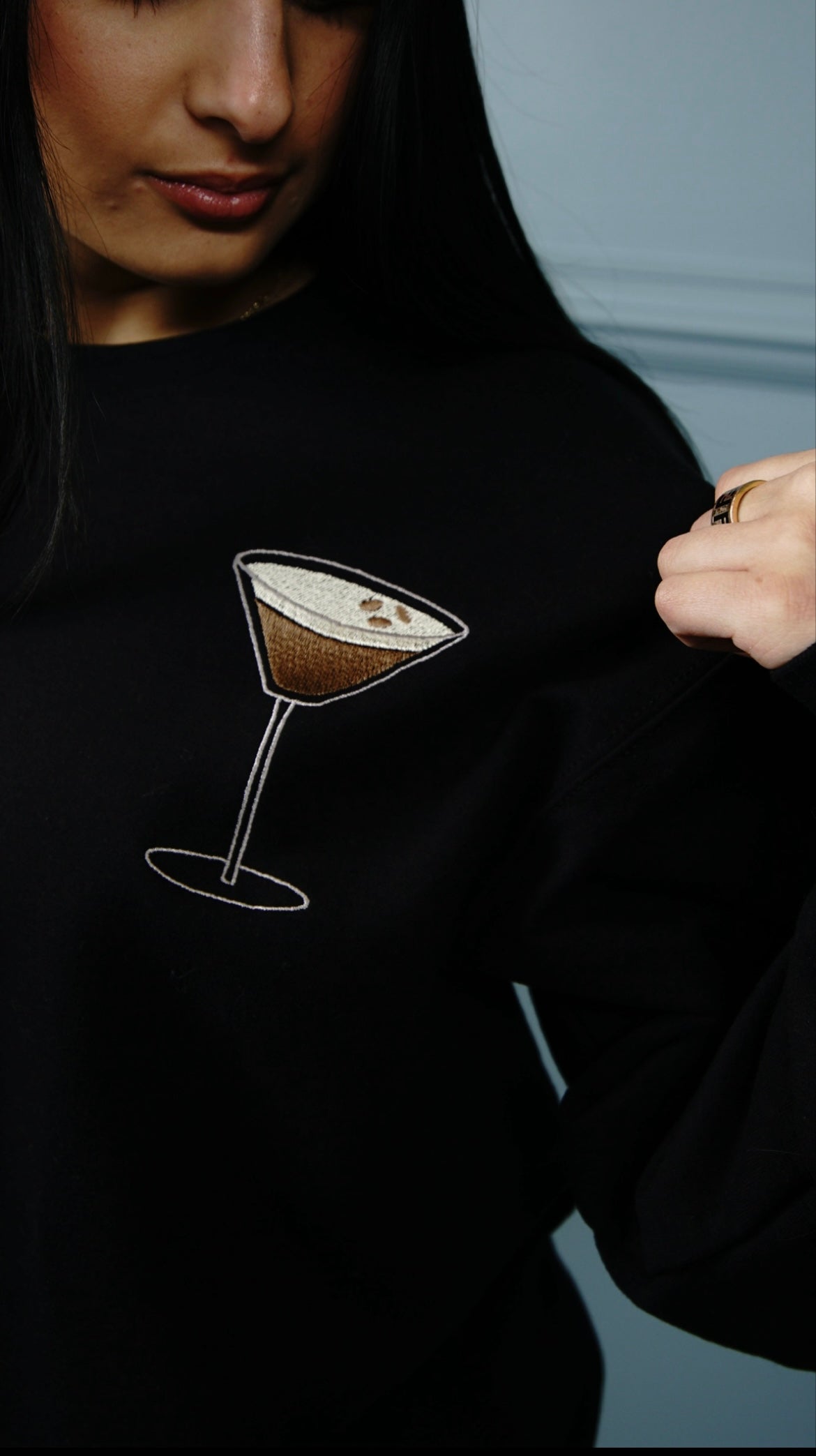 Dirty martini embroidered sweatshirt