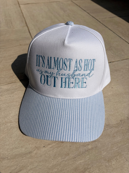 Hot as my husband embroidered hat