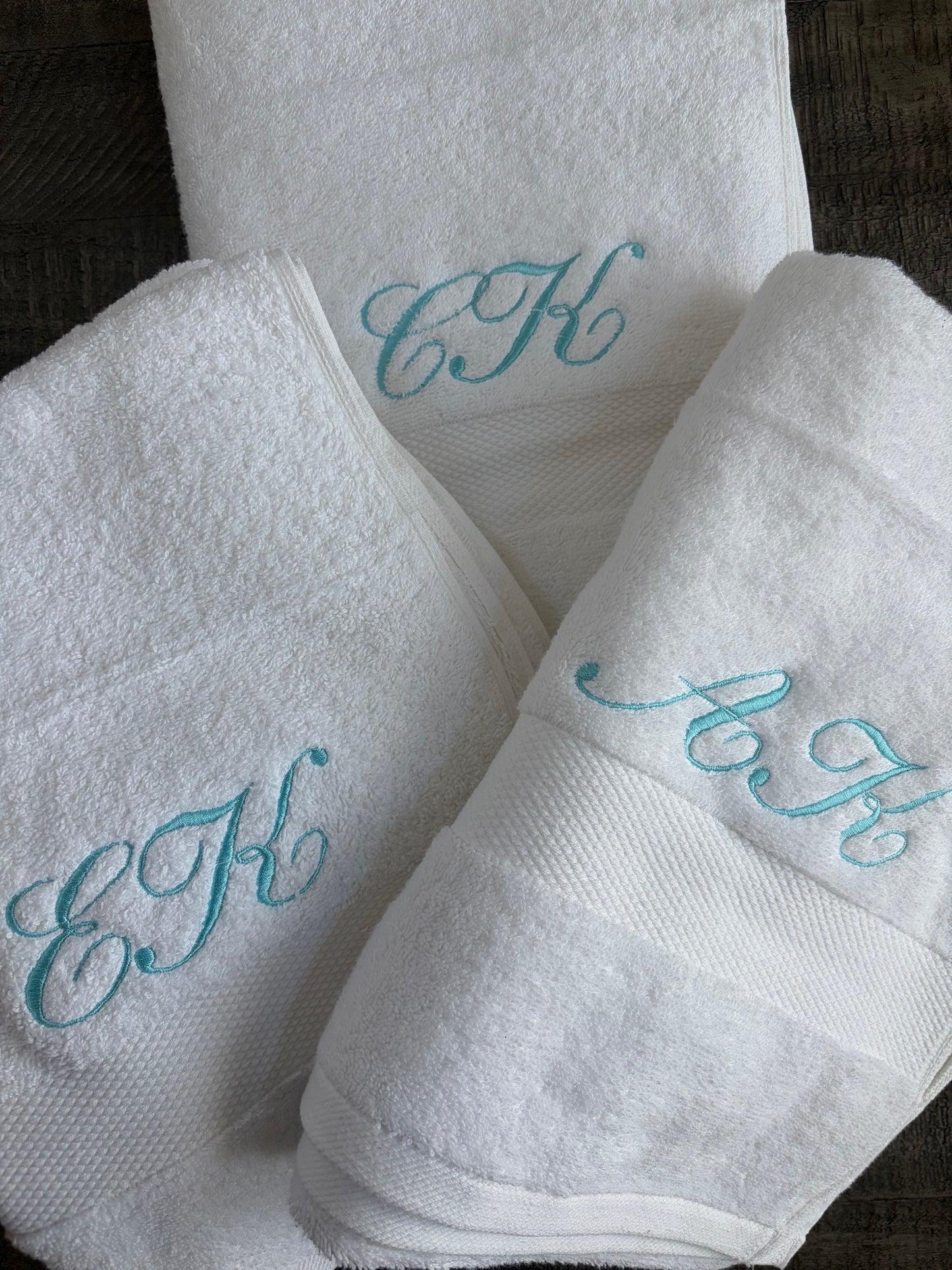 Custom embroidered towel