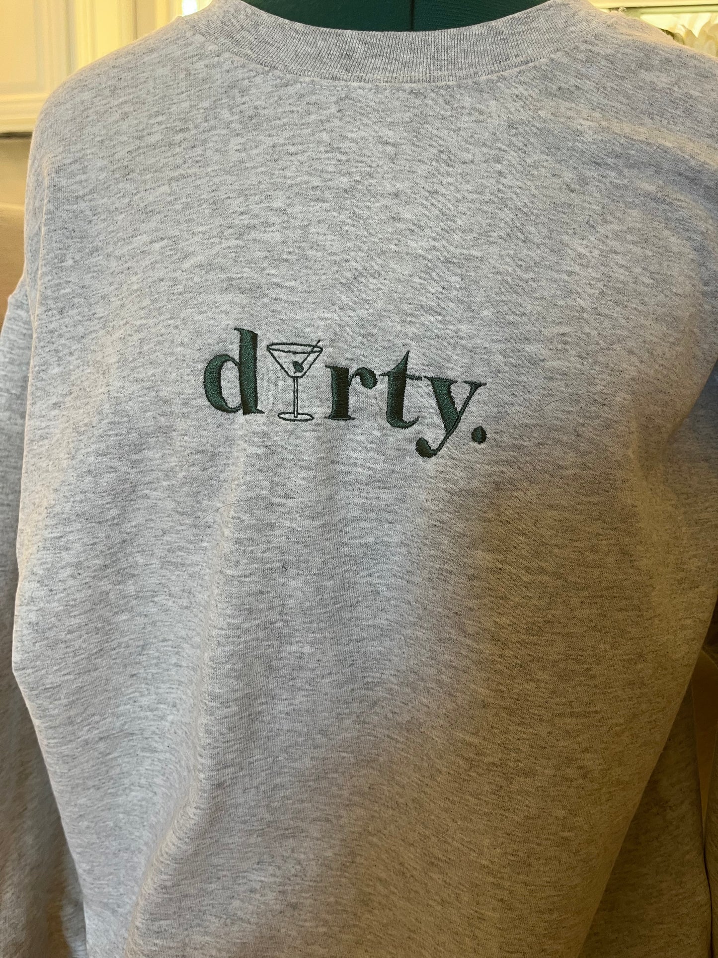 Dirty embroidered crewneck sweatshirt