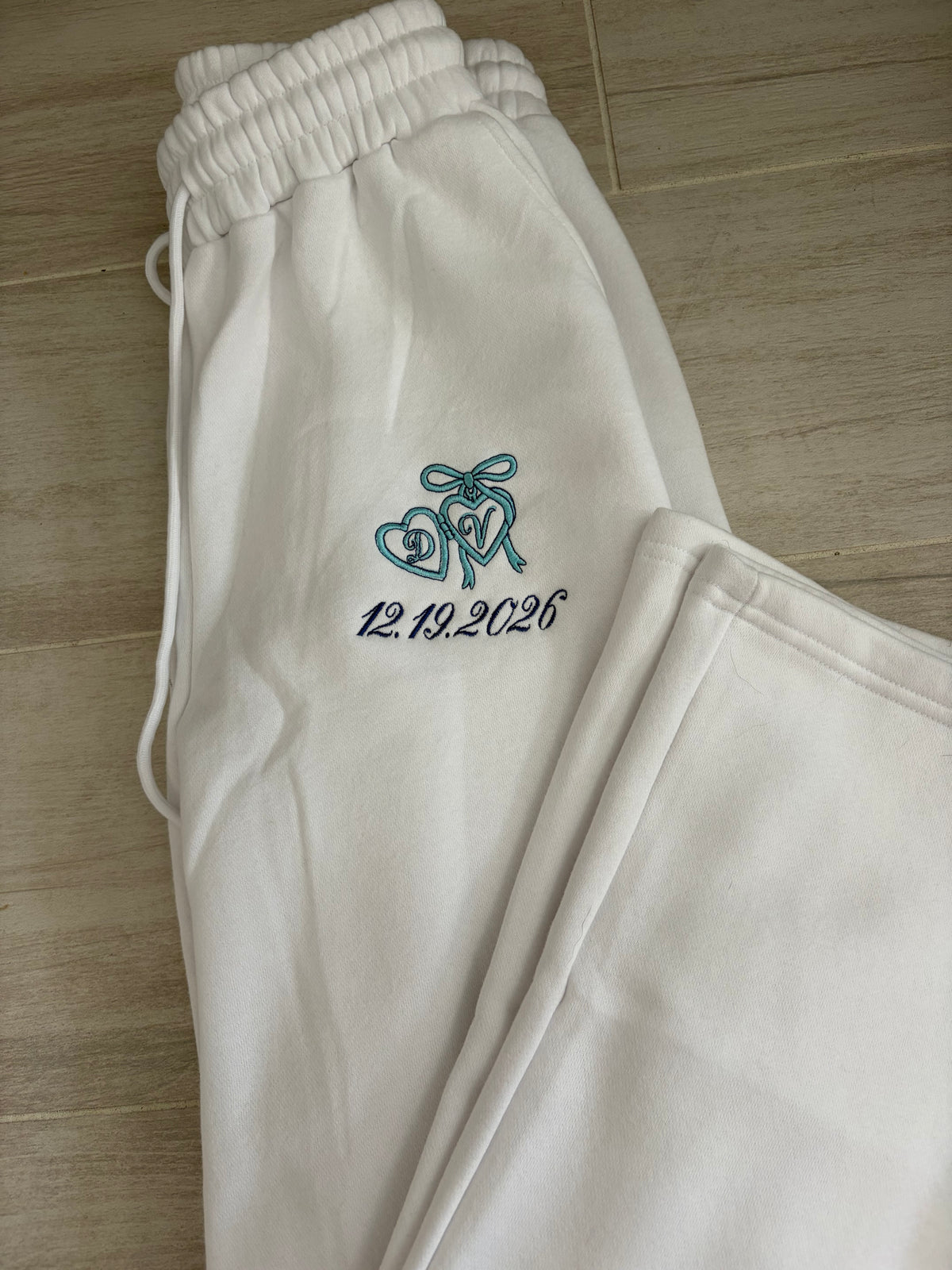 Custom open bottom fleece sweatpants