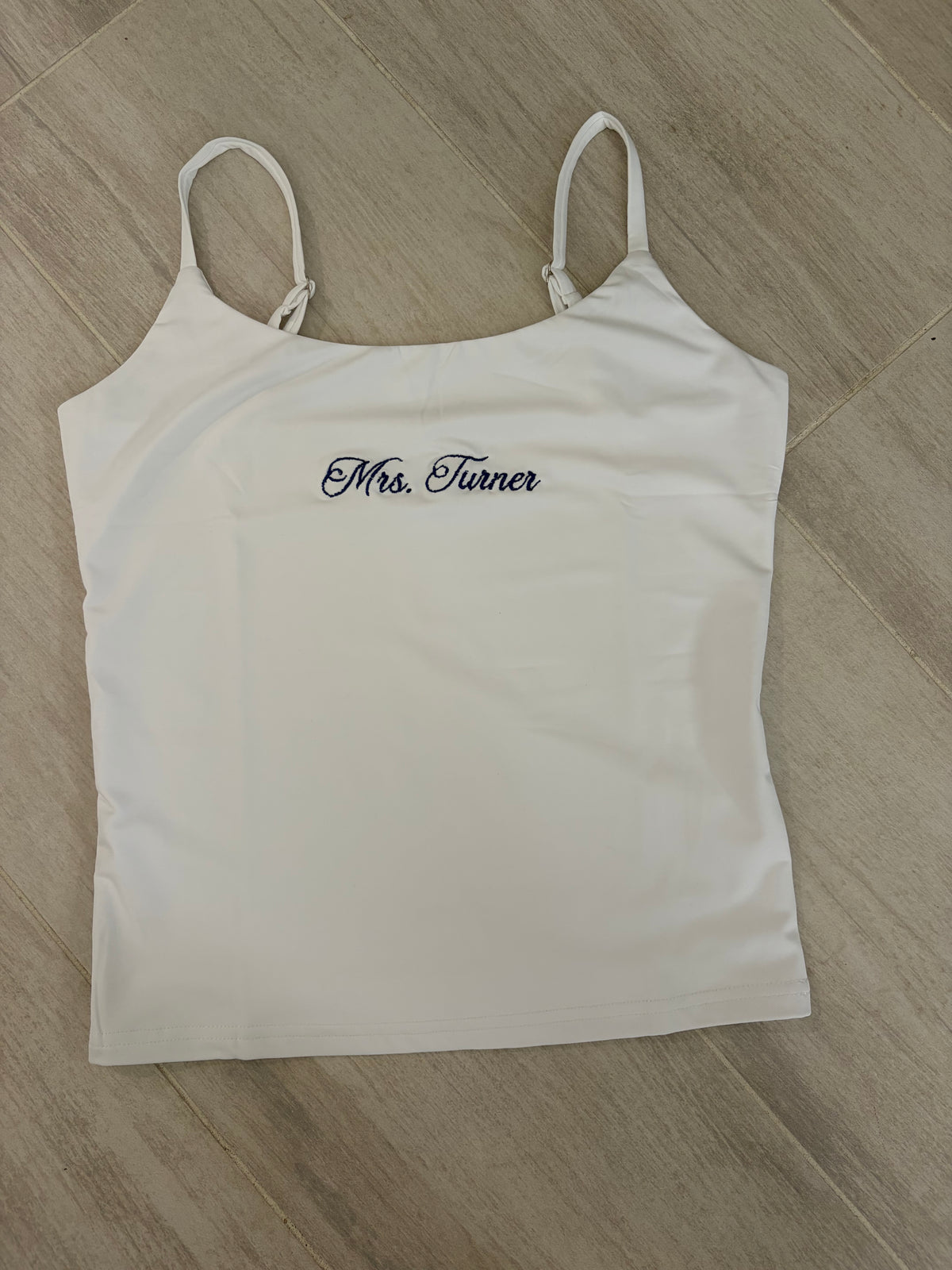 Spandex embroidered tank top