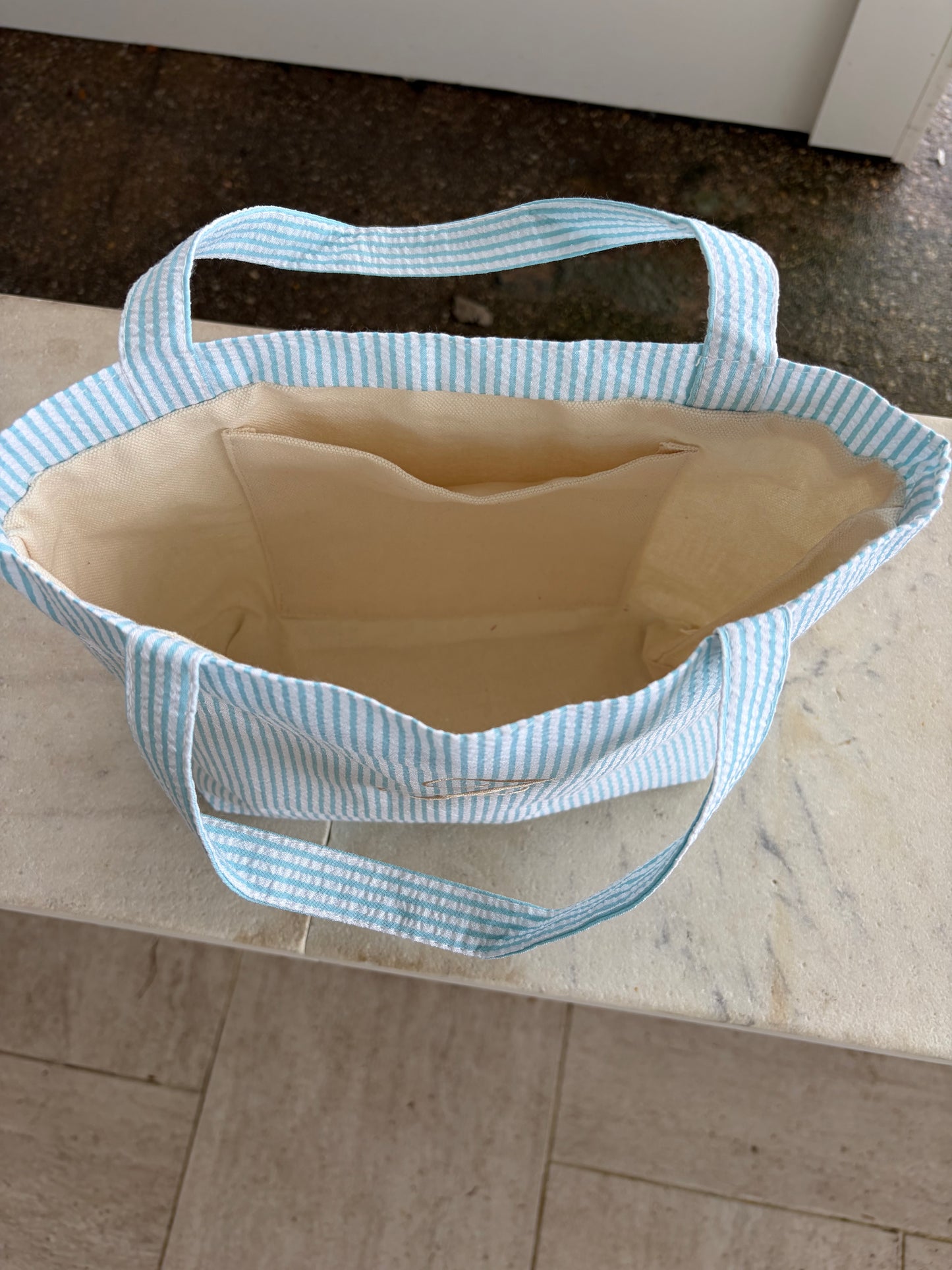 Mini custom embroidered tote/toiletry bag