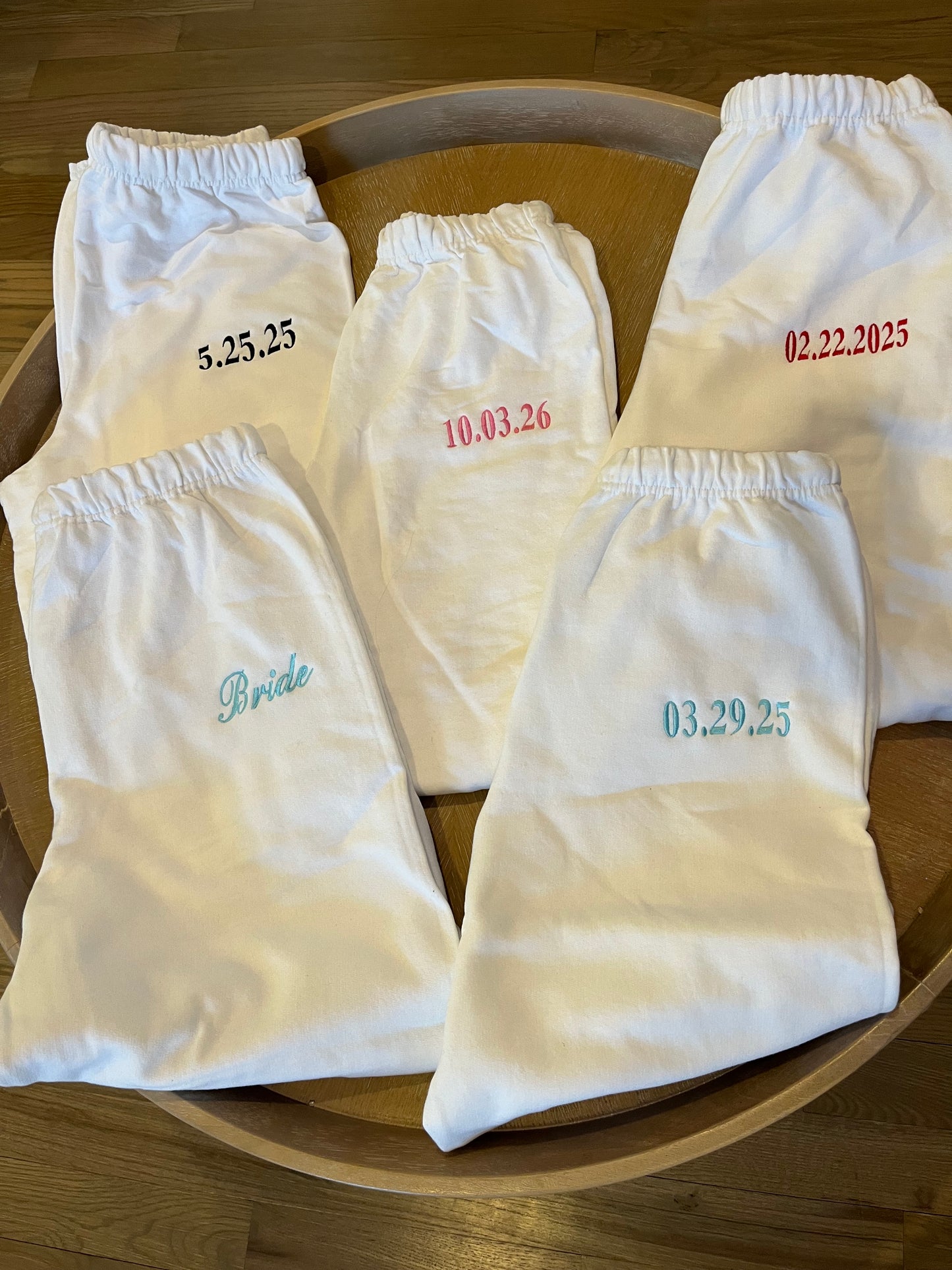 Custom embroidered sweatpants