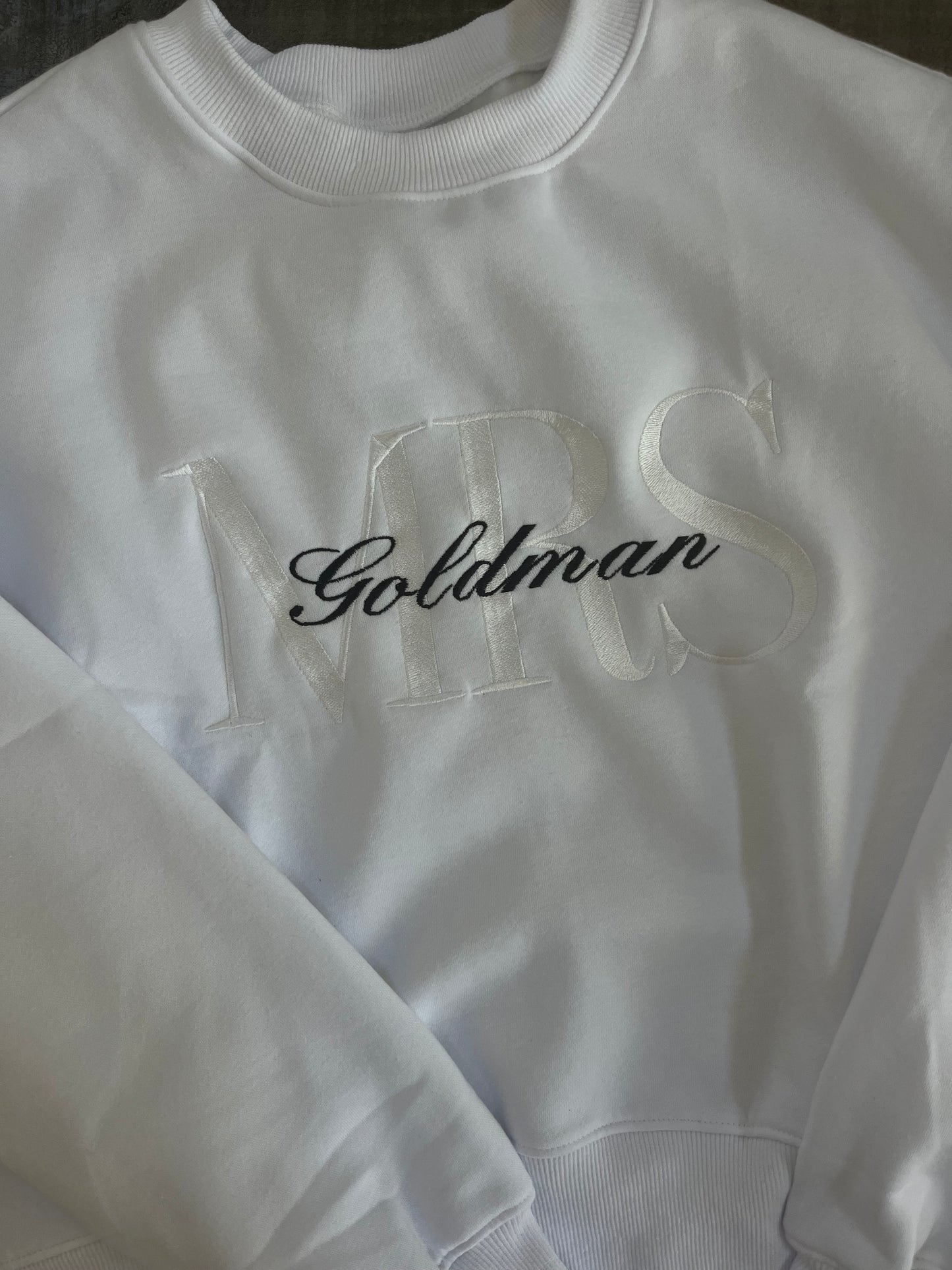 Cropped custom crewneck