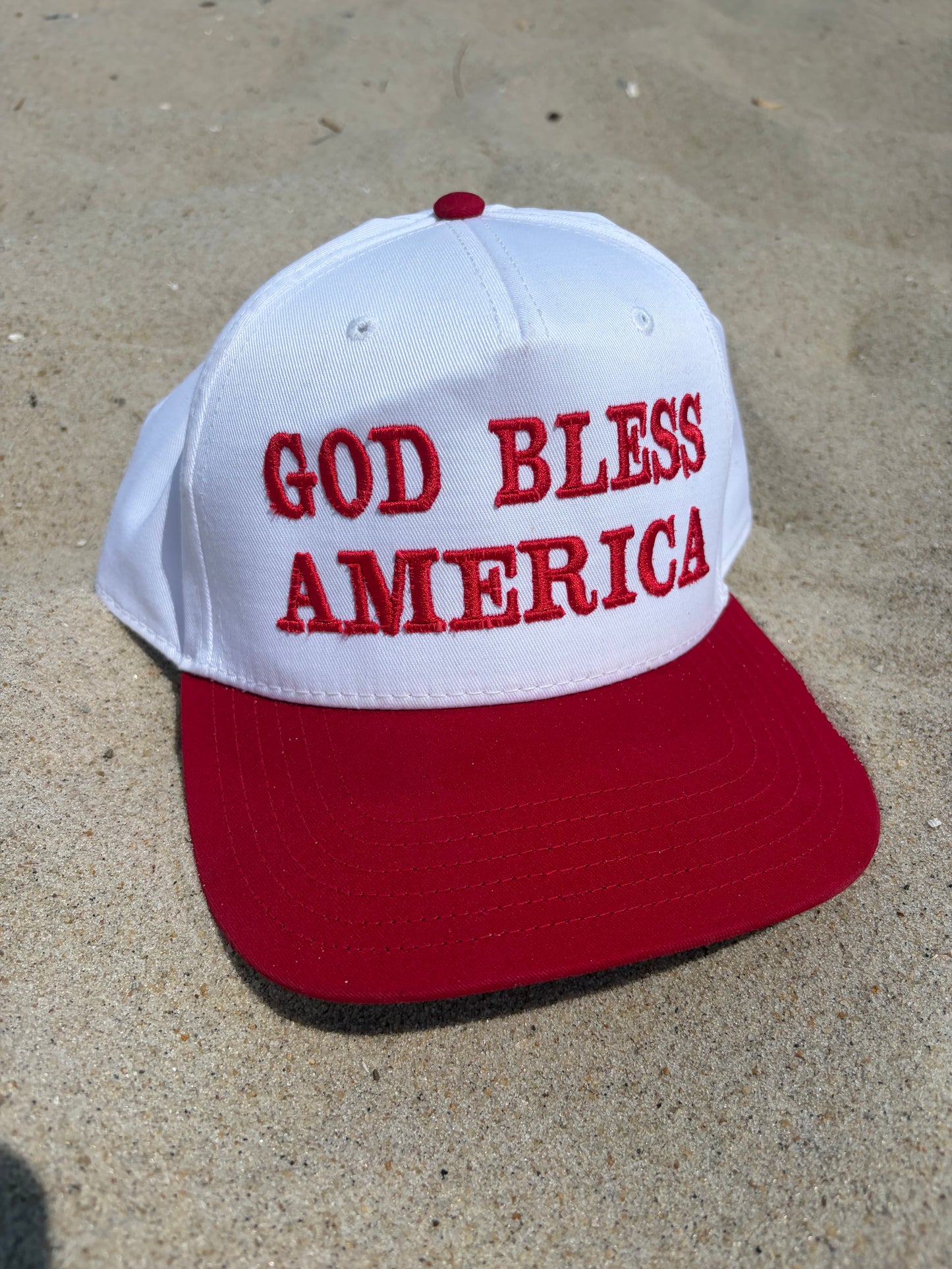 God bless america embroidered hat