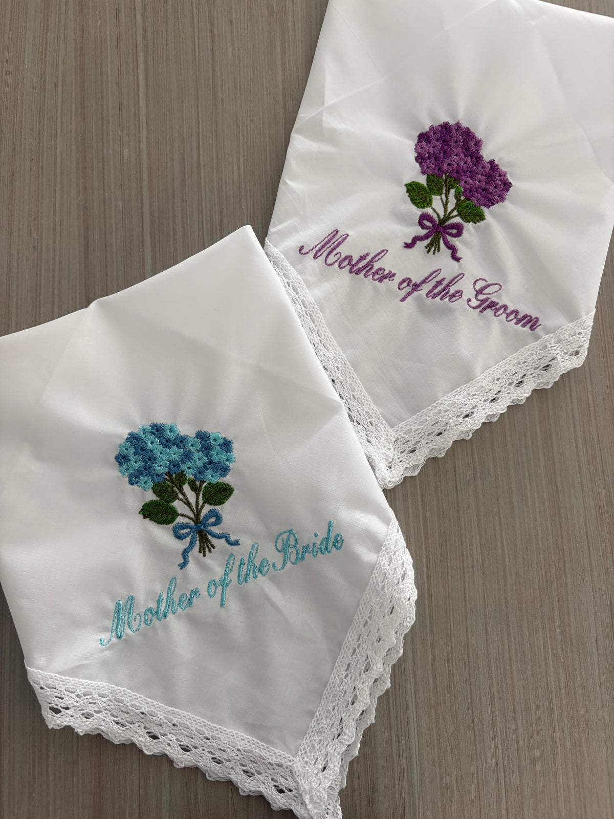 Lace embroidered handkerchiefs