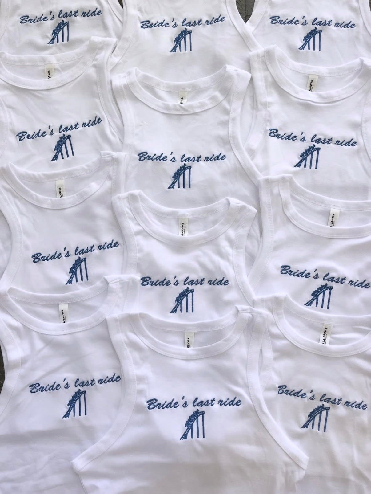 Brides last ride halter tank top
