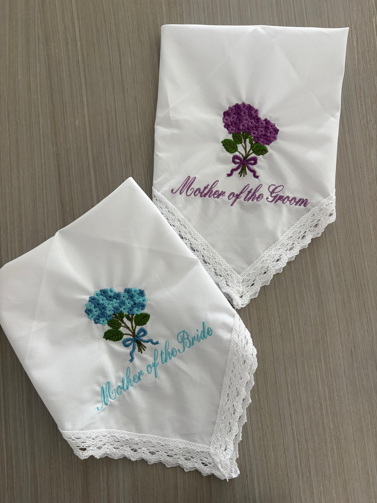 Lace embroidered handkerchiefs