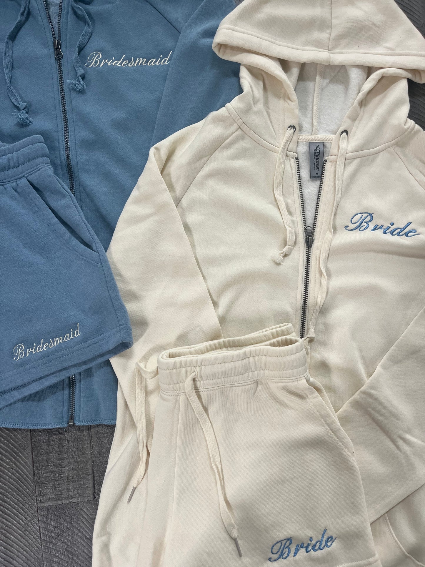 Zip up and shorts set