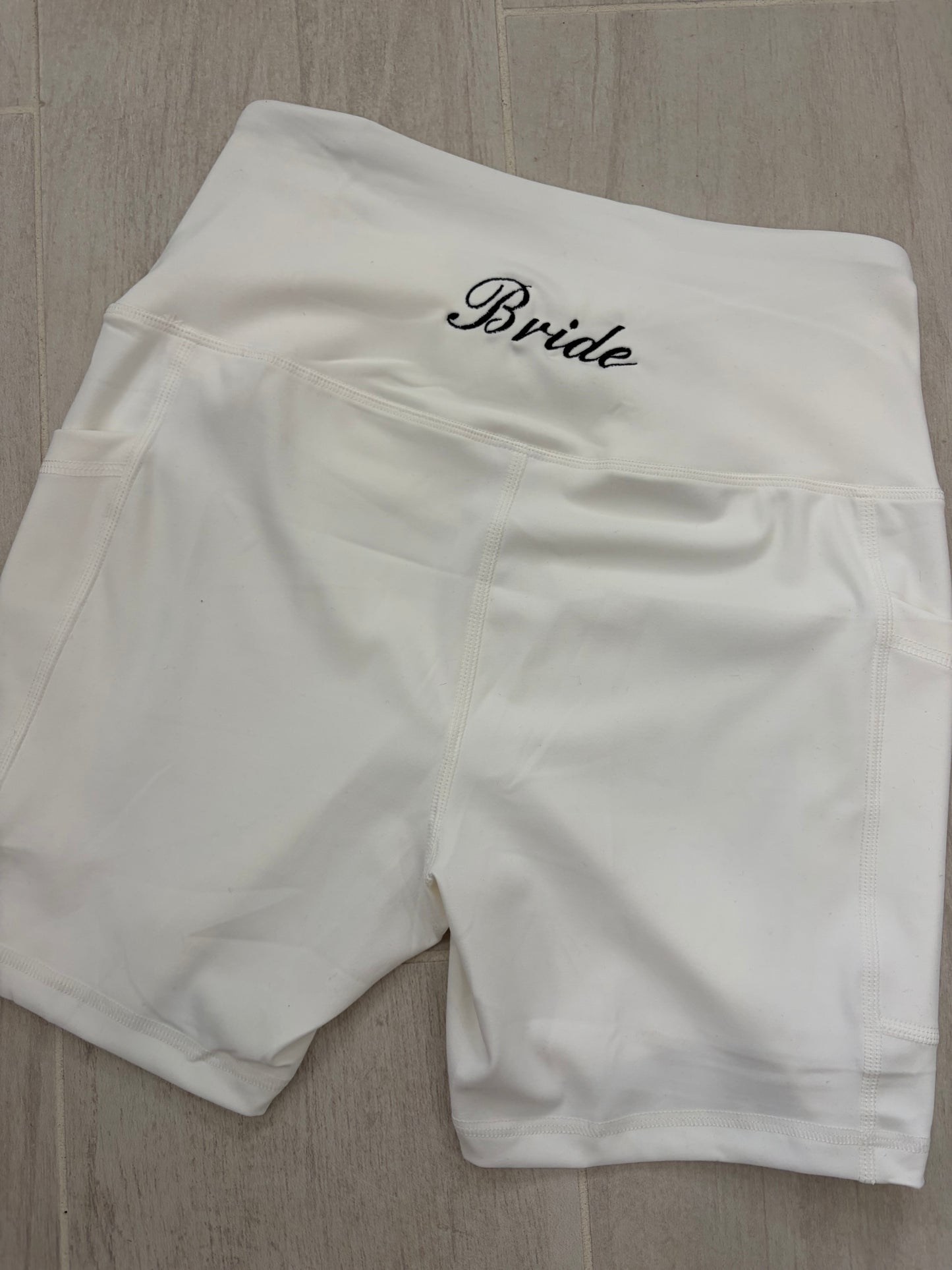 Custom embroidered biker shorts