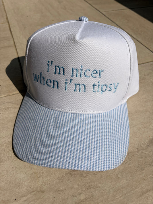 nicer when im tipsy embroidered hat
