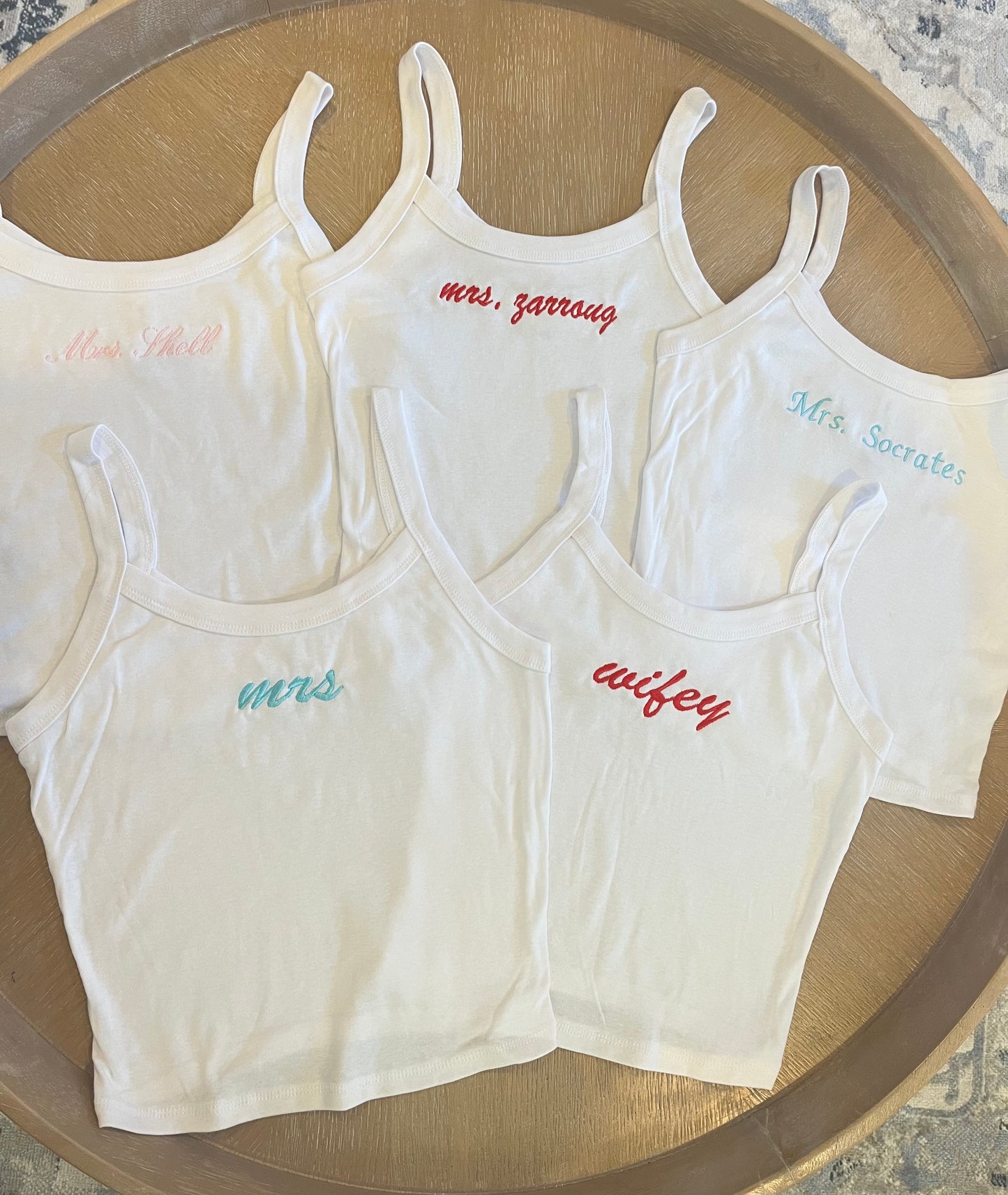 Custom embroidered tank tops