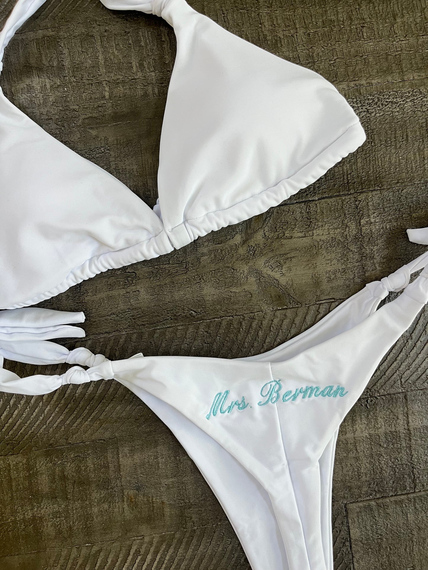 Custom embroidered bikini set