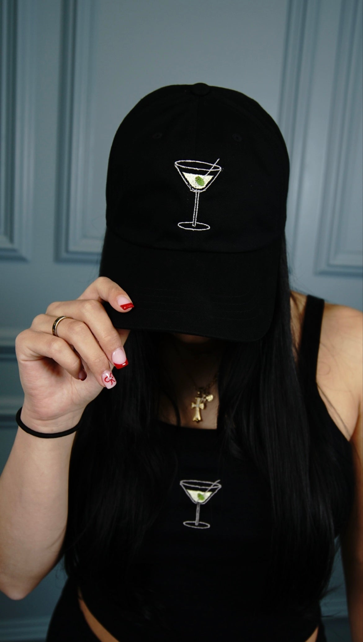 Dirty martini embroidered hat