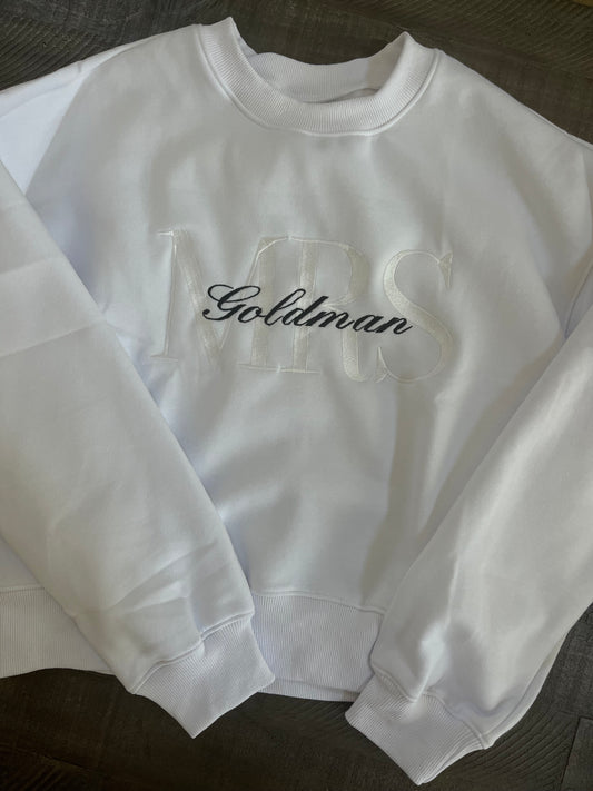 Cropped custom crewneck