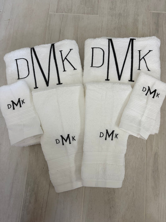 6 piece custom towel set