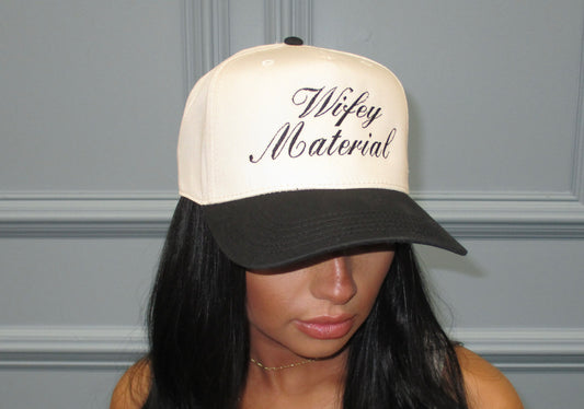 Wifey Material embroidered hat