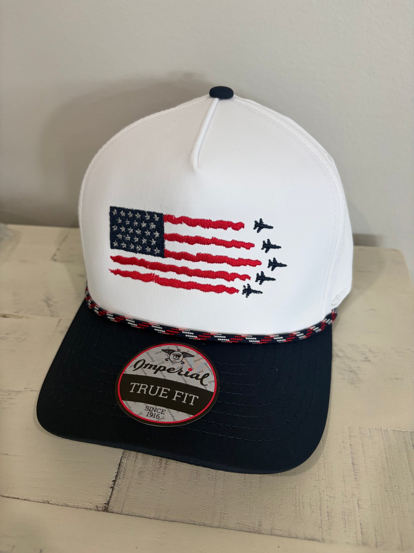 Flag embroidered hat