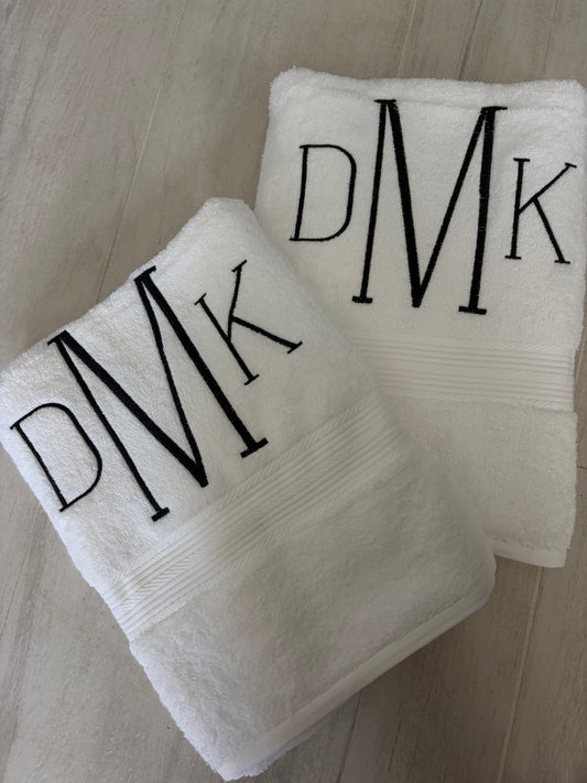Custom embroidered towel 2 PACK
