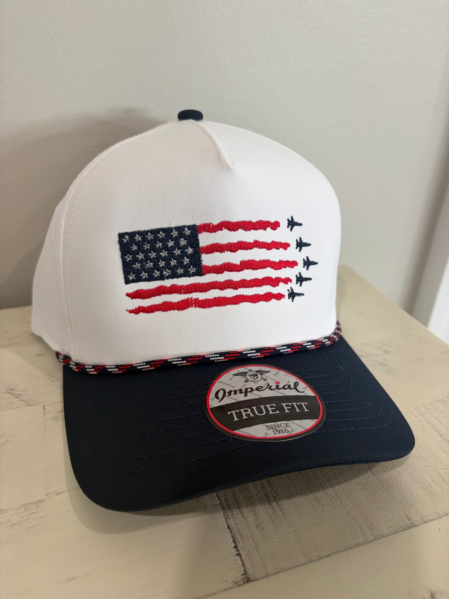 Flag embroidered hat