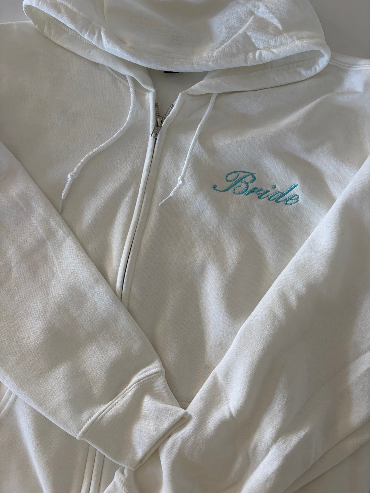 Custom embroider zip up hoodie