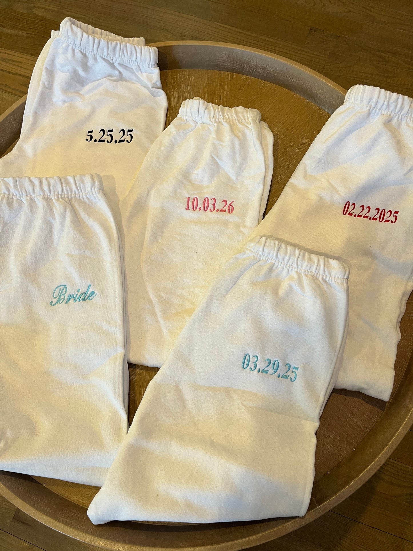 Custom embroidered sweatpants