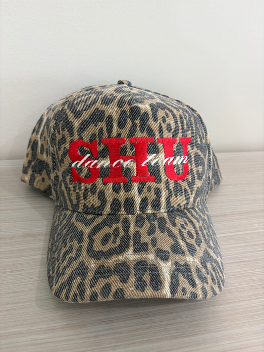 Custom embroidered cheetah print hat