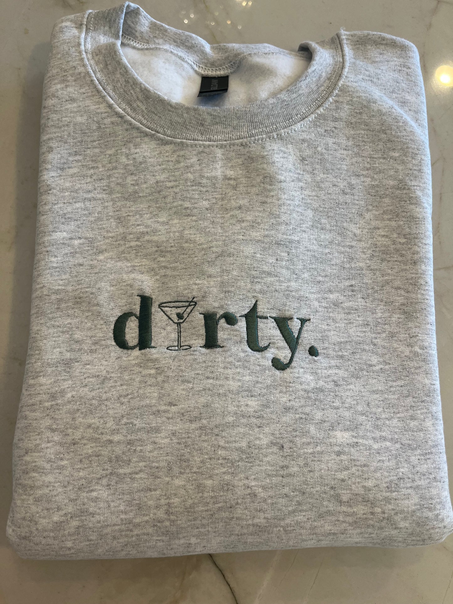 Dirty embroidered crewneck sweatshirt