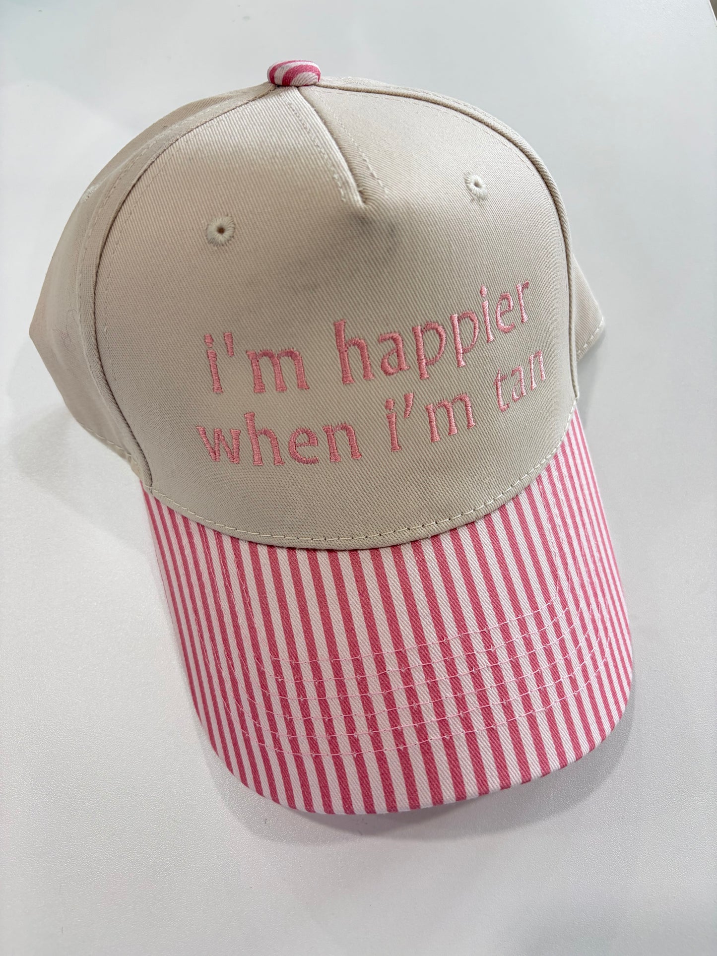 Custom striped bill embroidered hats