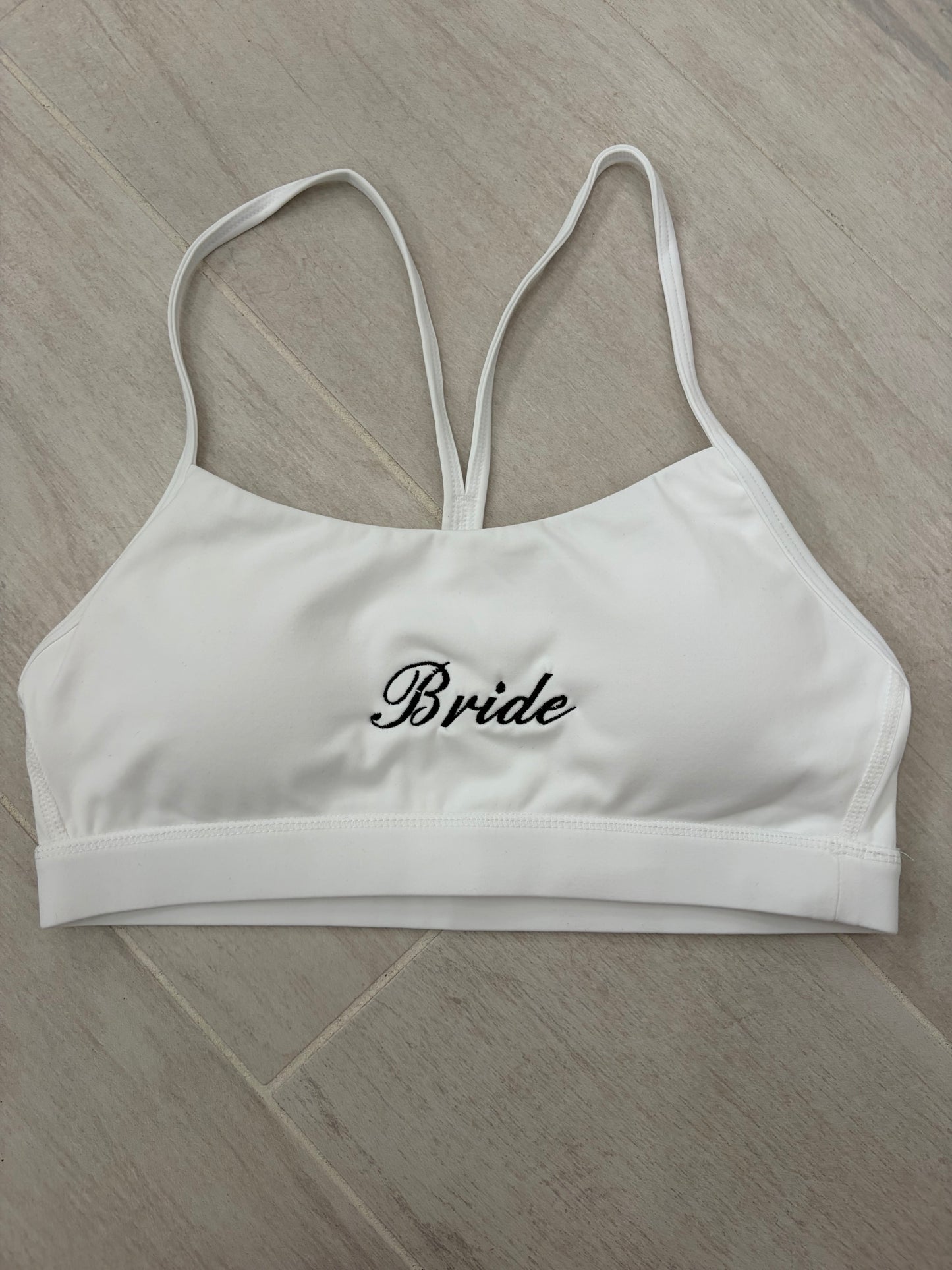 Custom embroidered sports bra