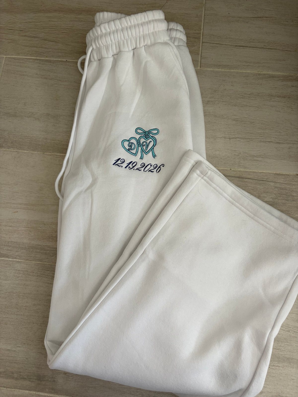 Custom open bottom fleece sweatpants
