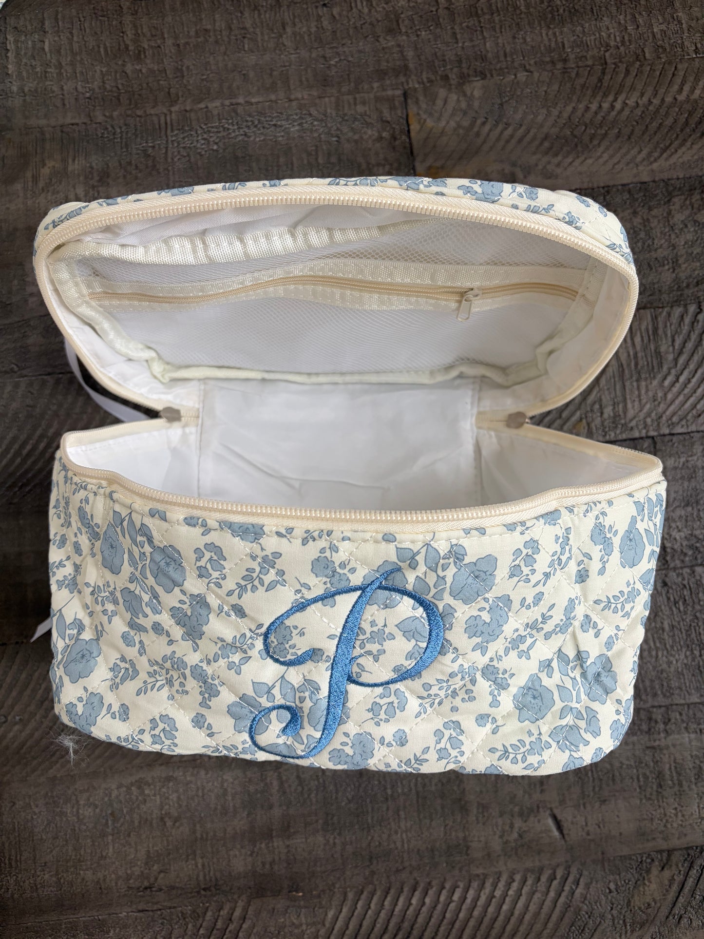 Floral makeup bag