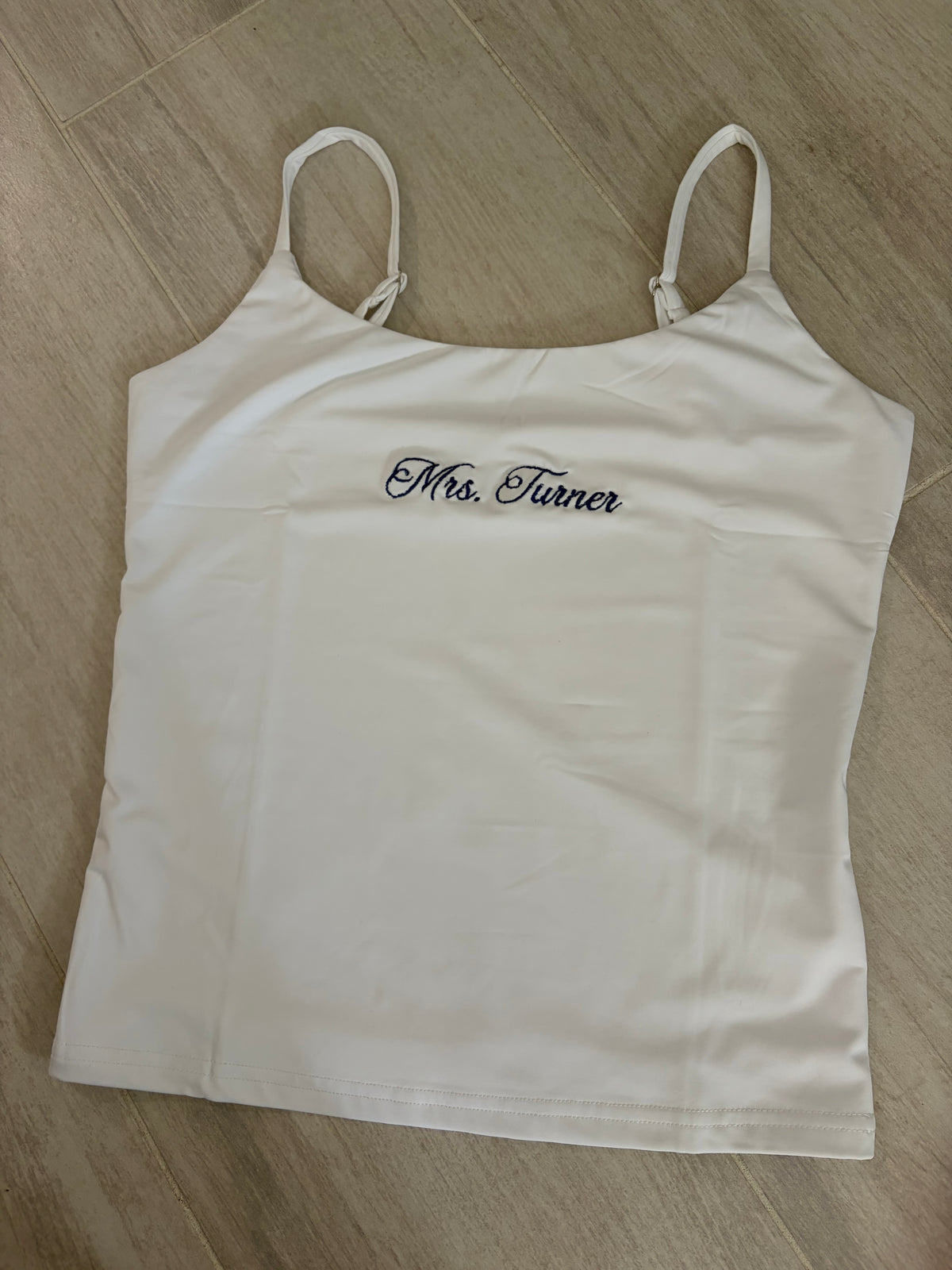 Spandex embroidered tank top