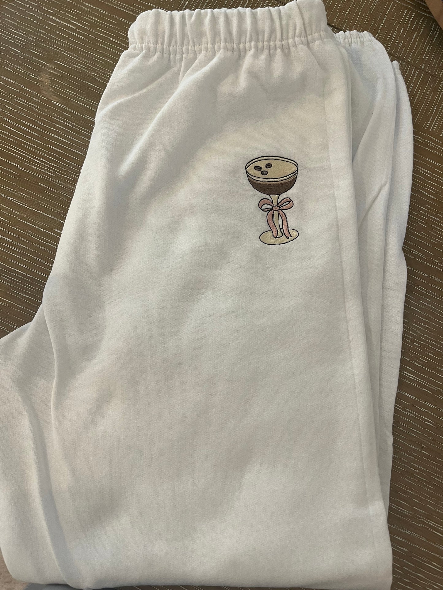 Espresso martini bow sweatpants