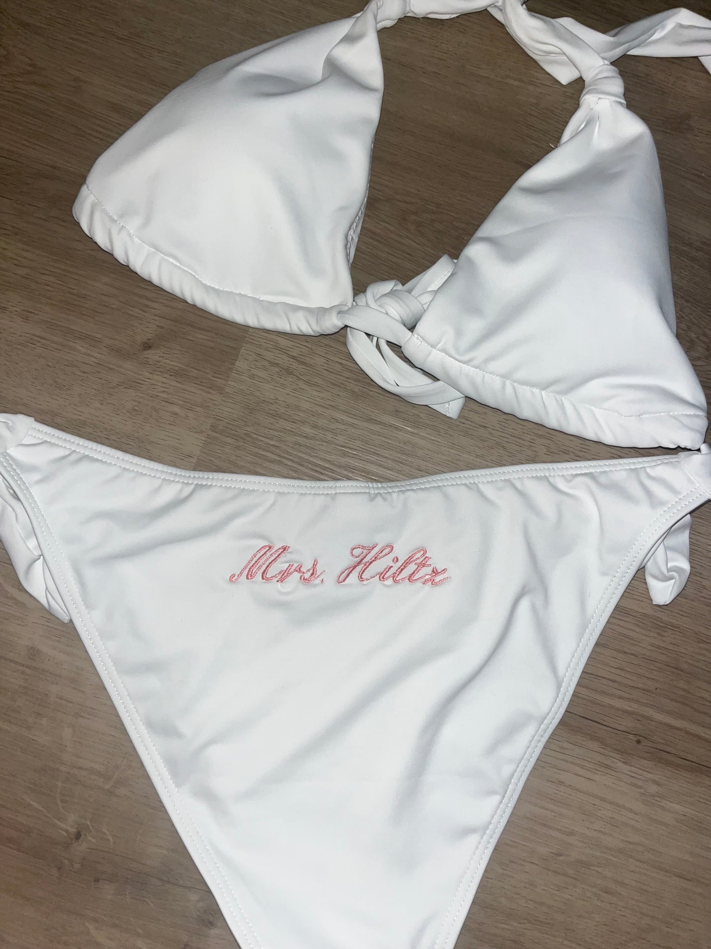 Custom embroidered bikini set