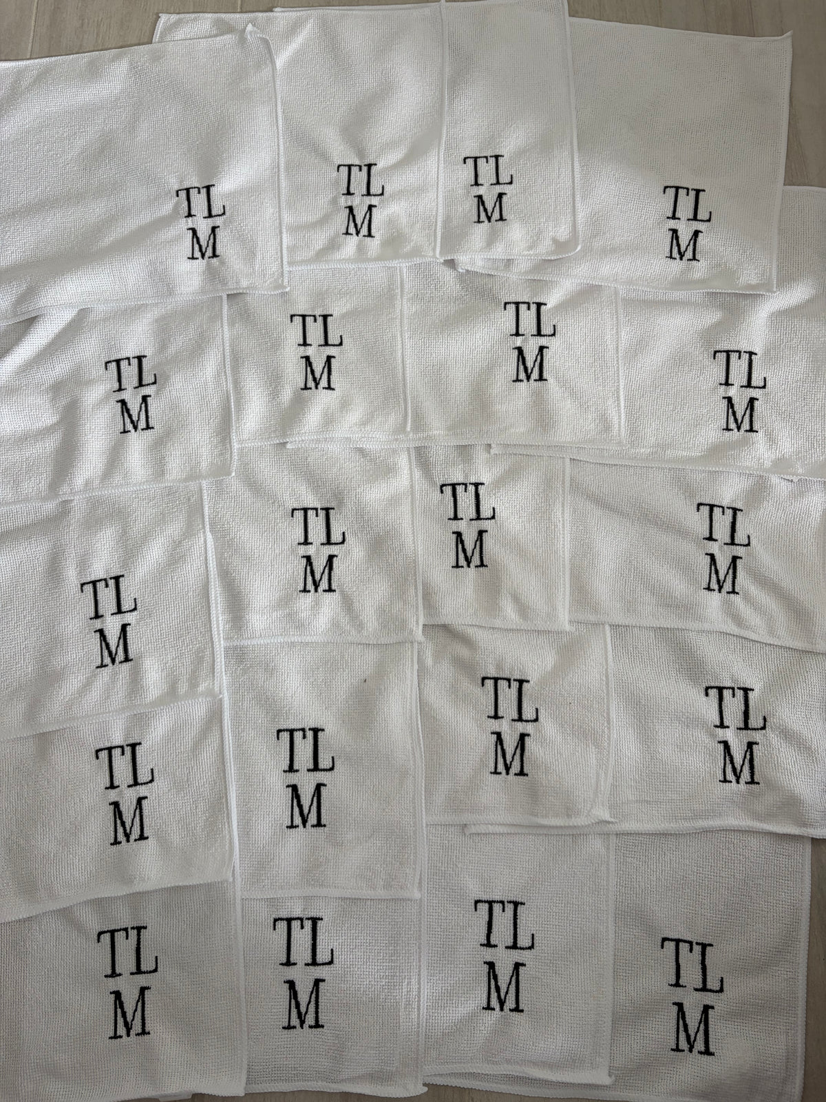 Custom embroidered washcloths 5 PACK