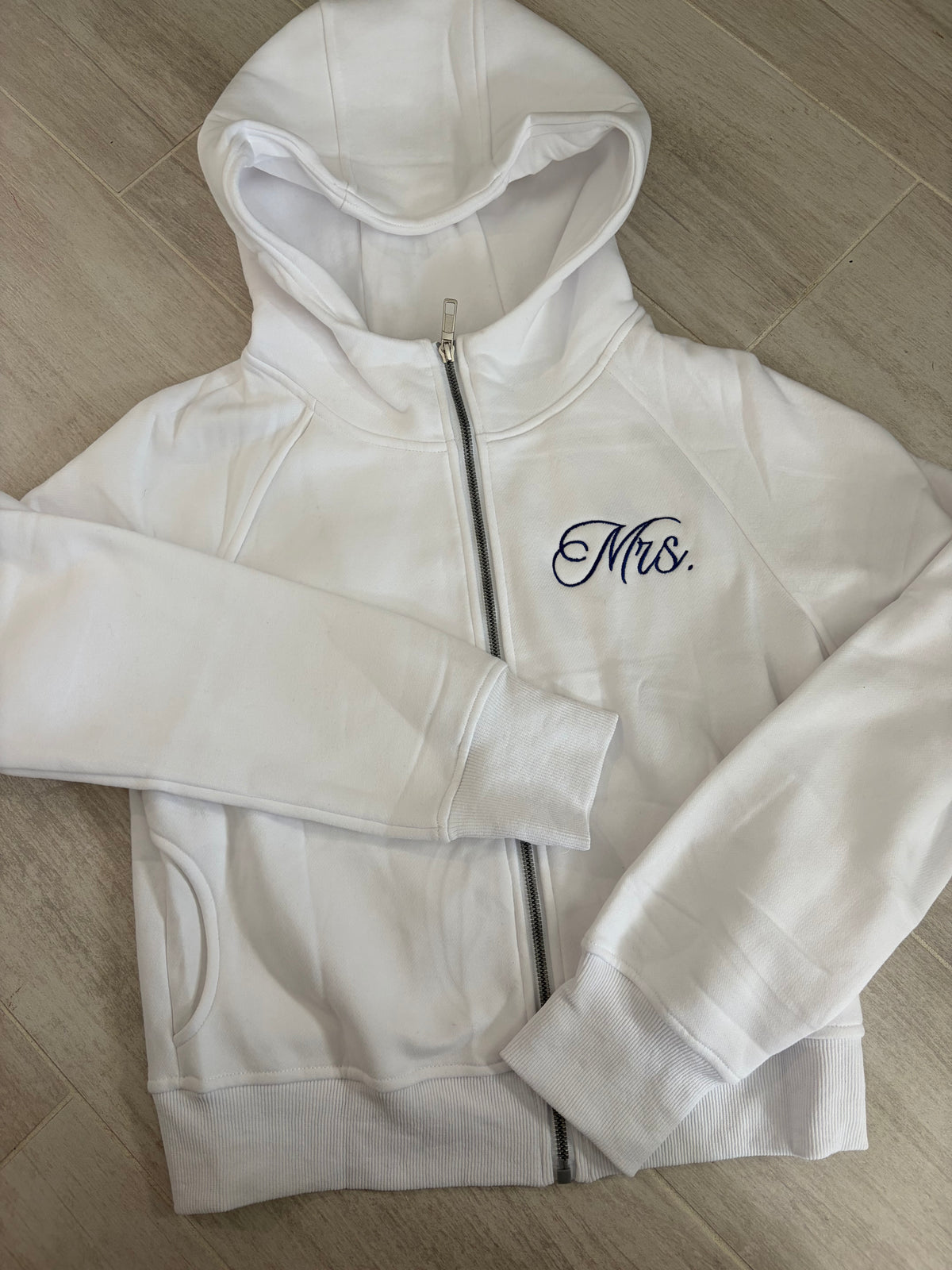 Custom embroidered zip up