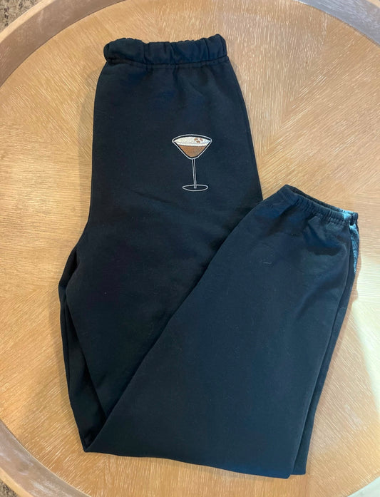 Espresso martini embroidered sweatpants