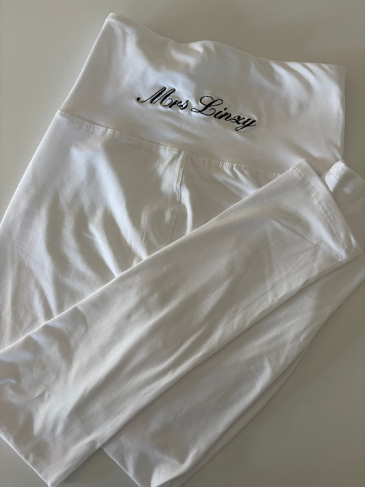 Custom embroidered workout leggings