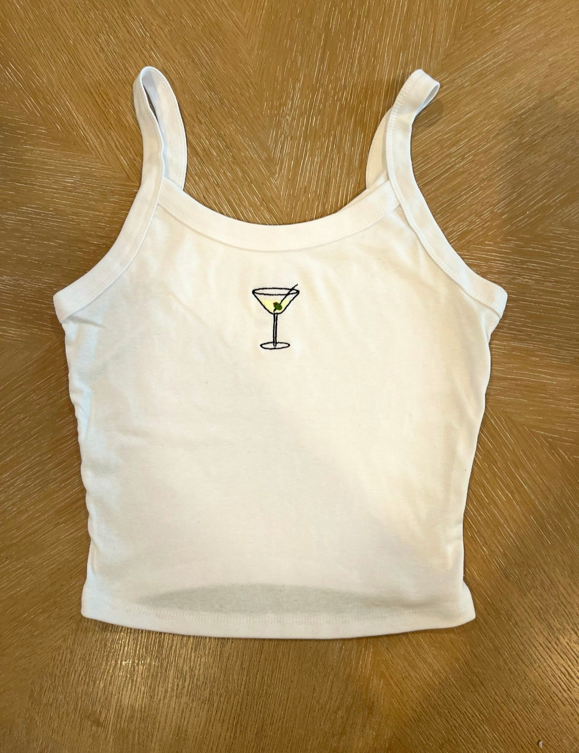 Dirty martini embroidered tank