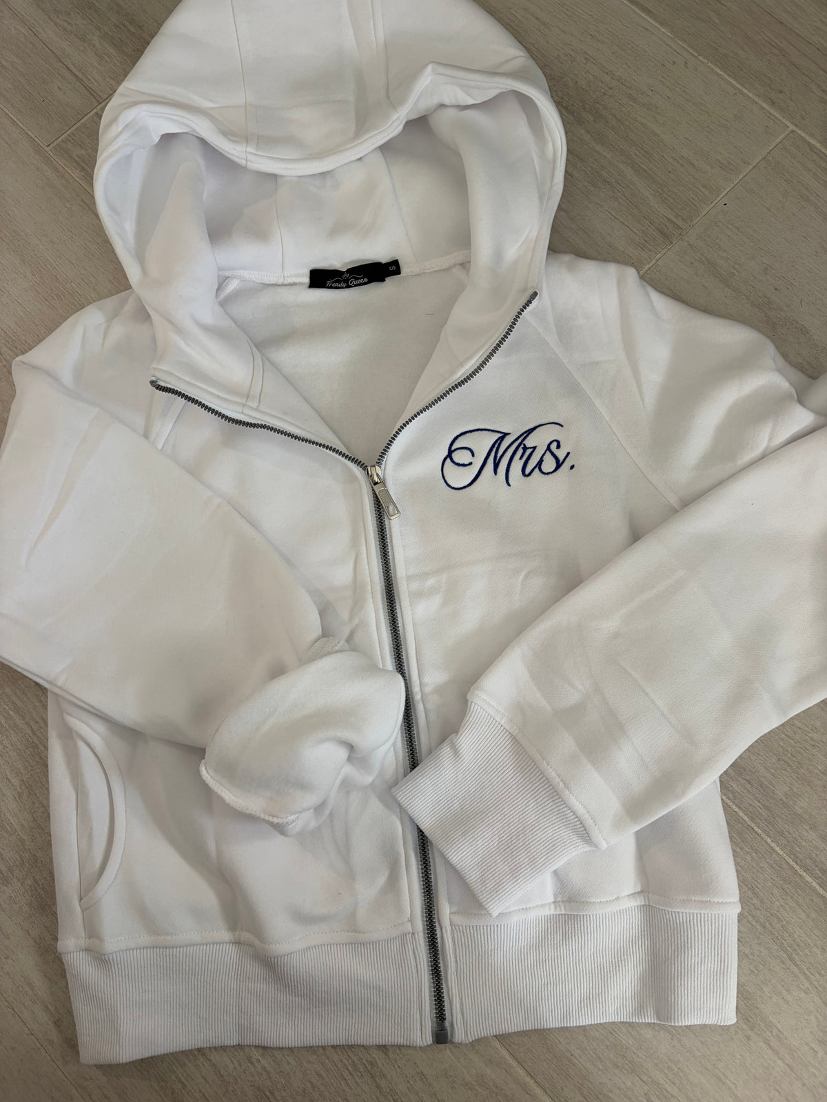 Custom embroidered zip up