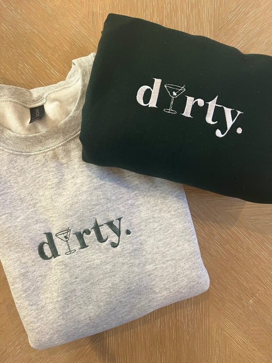 Dirty embroidered crewneck sweatshirt