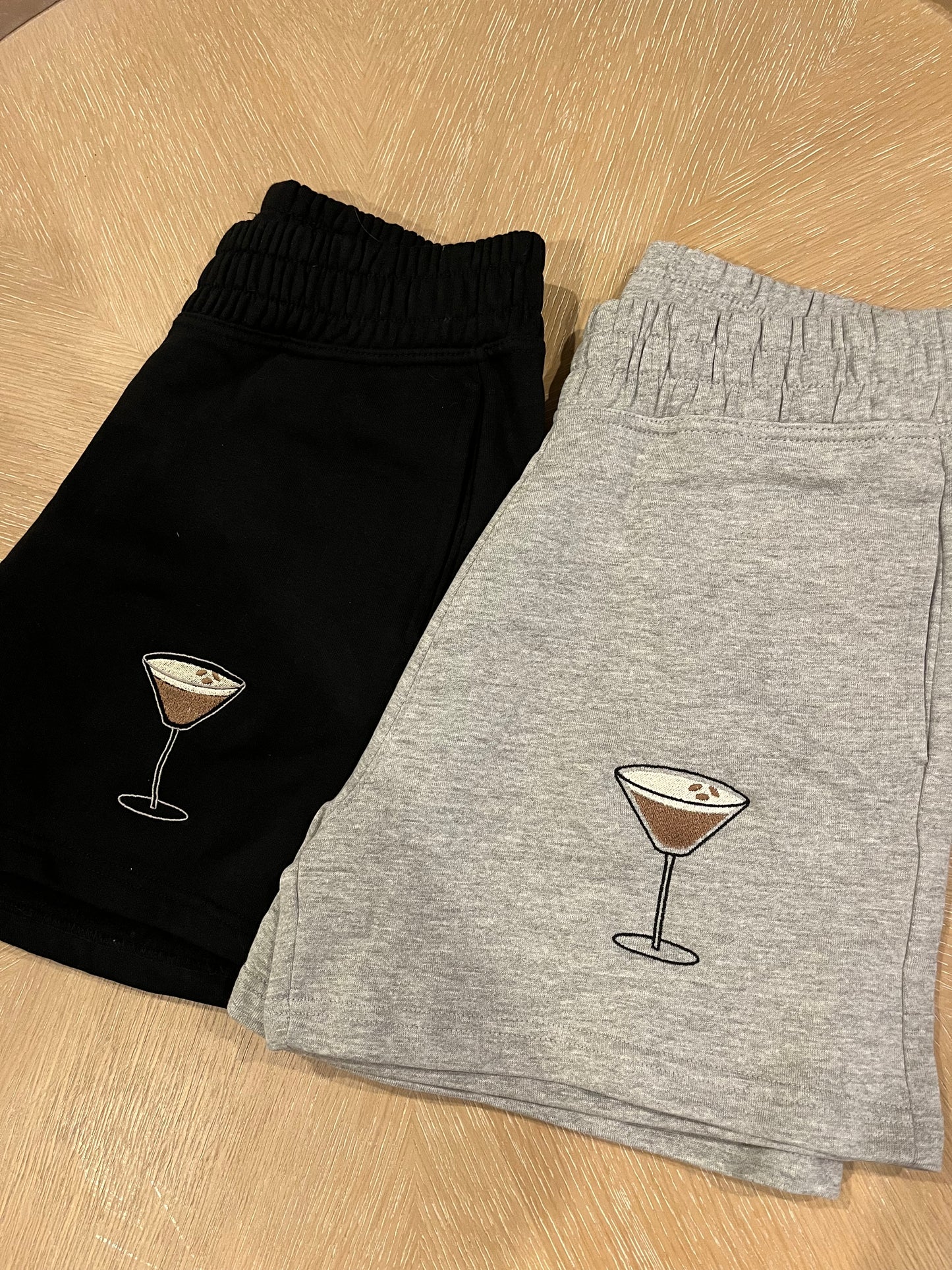 Espresso martini embroidered shorts